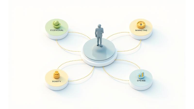 Infographic illustrating different types of cookies and their functions on a website.