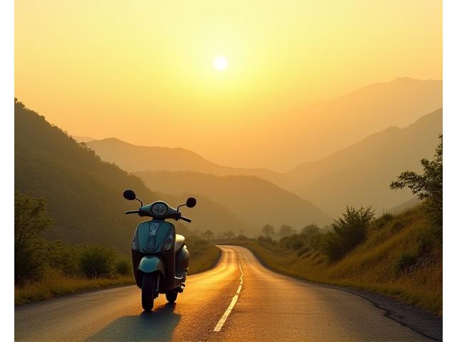 Scenic view of India, implying extended travel with a weekly scooter rental.
