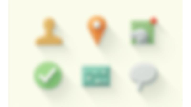 Collection of diverse icons representing different types of data, such as a user profile, a credit card, a map pin, and a chat bubble.